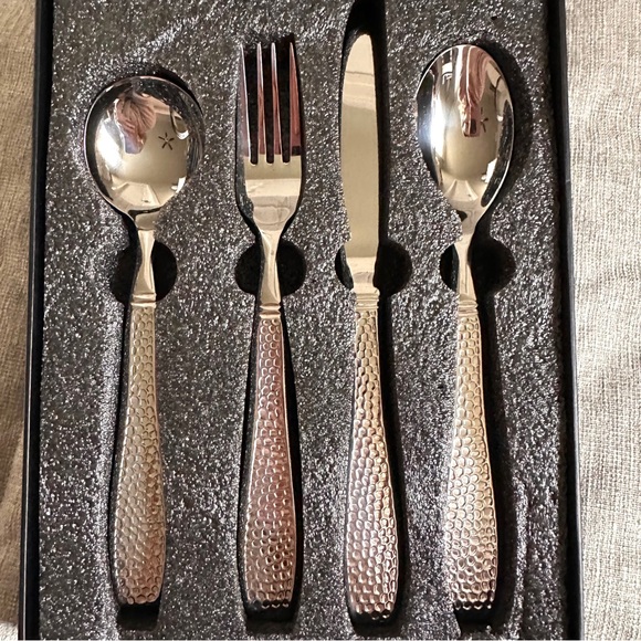 NEW Weighted Non Slip Silverware 4 pc Set Hand Tremors & Parkinson's Stainless - Picture 3 of 8
